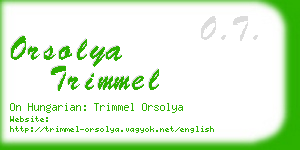 orsolya trimmel business card